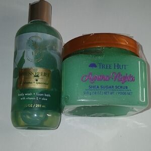 Aurora Nights Shea Sugar Scrub & Stress Relief Body Wash - Green